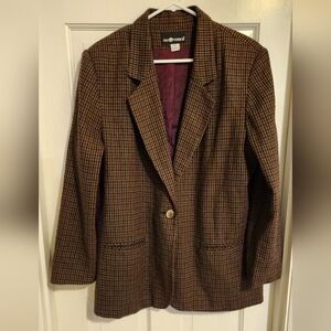 Sag Harbor Houndstooth Blazer , Size 16